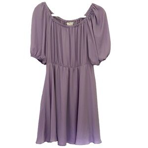 Amanda Uprichard Women’s Lavender Puff Sleeve Dress ‎ Sz S